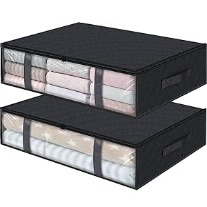 StorageRight Under Bed Storage Bags, 3 Pack, 40L, Gray