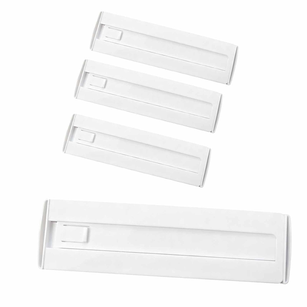 4 Pcs Drawer Dividers for Clothes,3.15" High 11.34"-19.69" clear