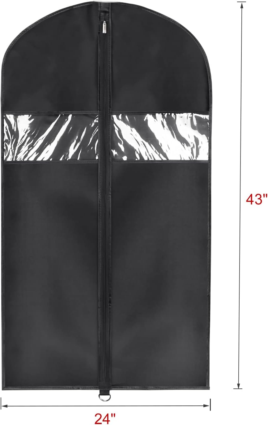 Univivi Garment Bag Suit Bag for Storage and Travel, 43 Inch, Set of 5