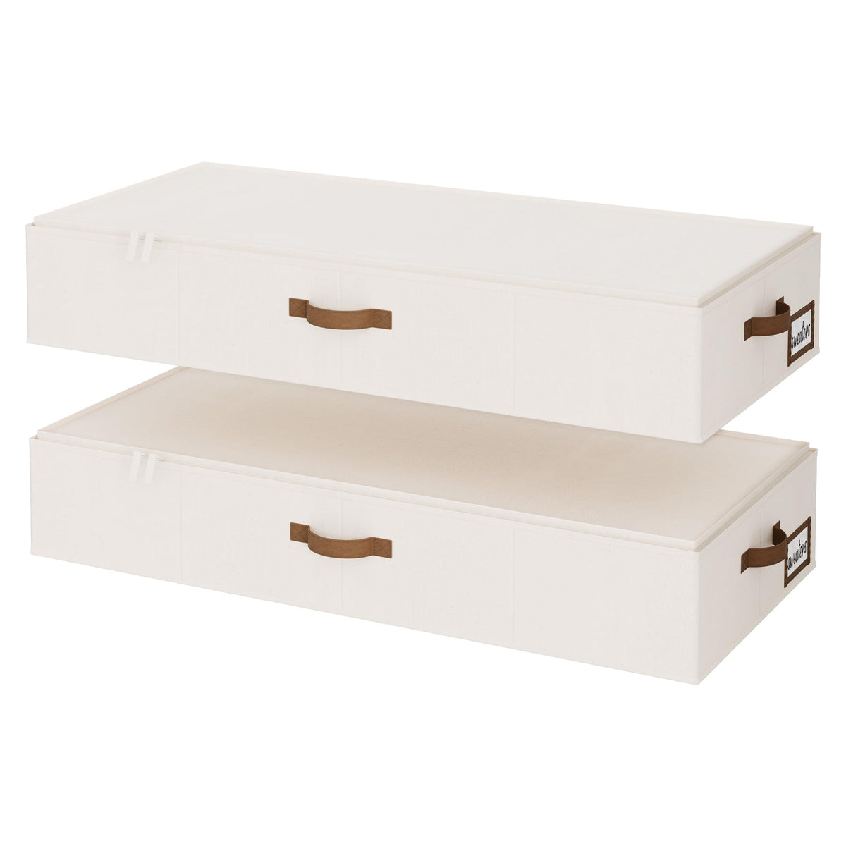 StorageWorks 6 Inch Low Profile Under Bed Clothes Storage Bins with Lids