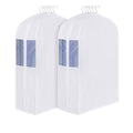 Univivi 40 Inch Cotton Garment Bags for Hanging Clothes 2 Pack, White