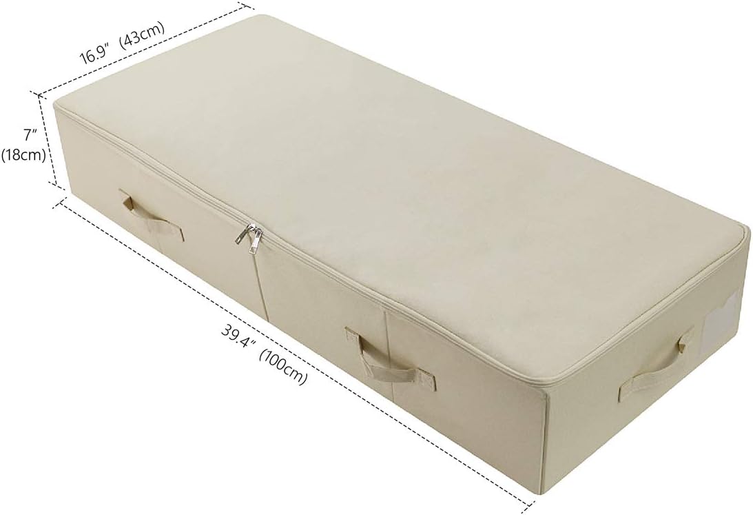 Extra Large Fabric Underbed Clothes Storage Bins with Lid for Wedding Dress