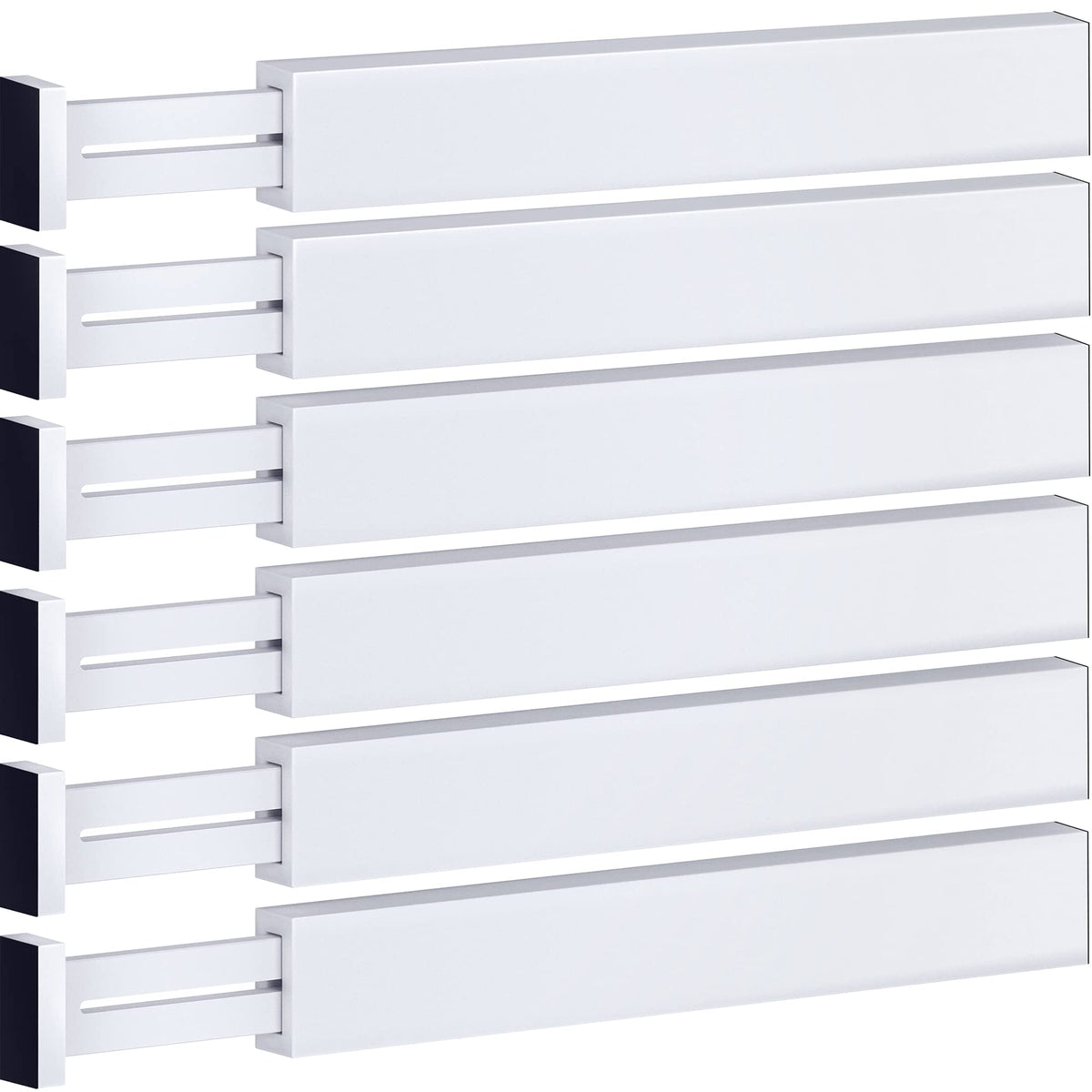 6-Pack Drawer Dividers 2.6-Inch High Dresser Drawer Organizer 16 to 22 Inch