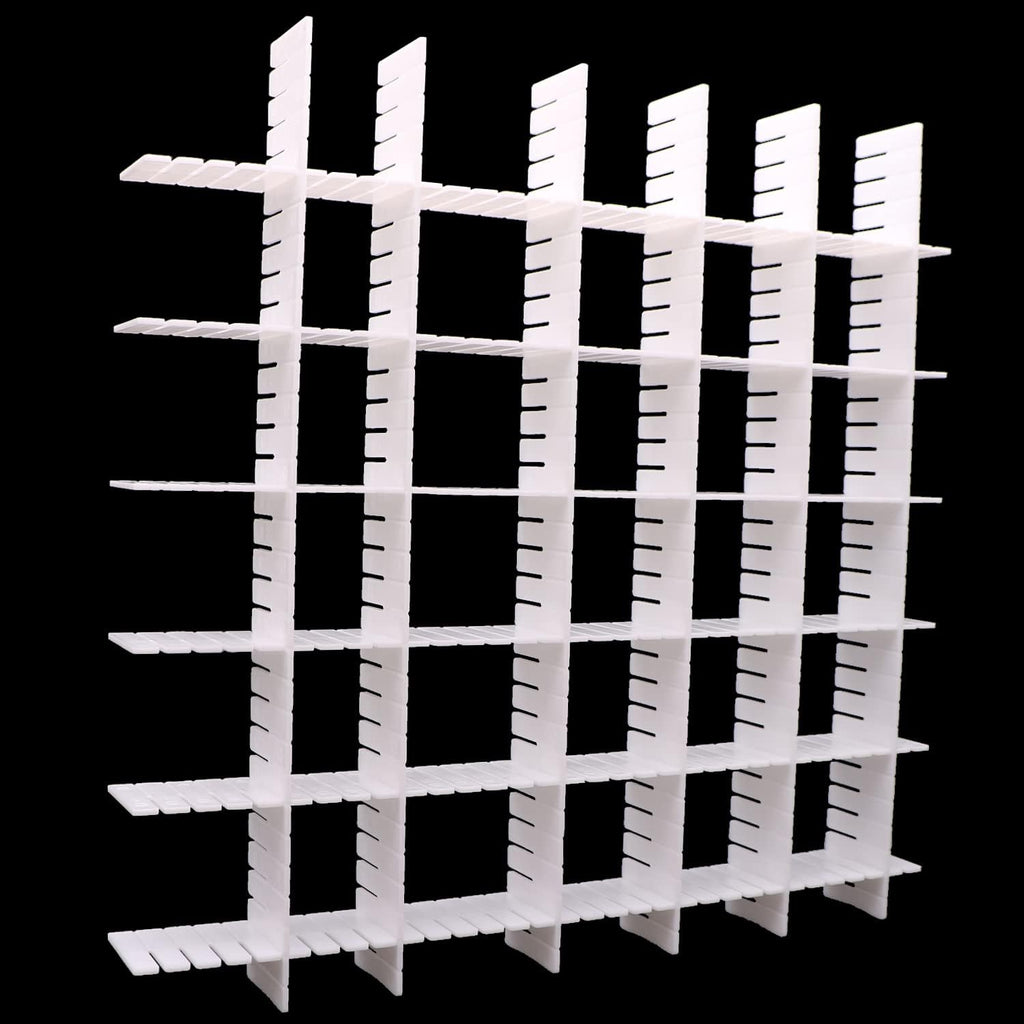 12Pcs Adjustable Drawer Dividers 0.1Inch Thickness DIY Grid Dividers 40x5cm Plastic Organizer Separator for Socks Underwear Makeup Cosmetic Clothes