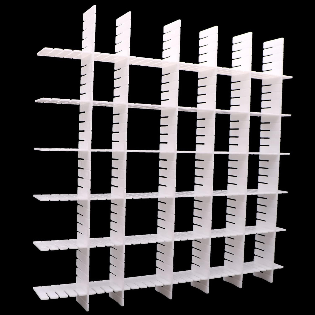 12Pcs Adjustable Drawer Dividers 0.1Inch Thickness DIY Grid Dividers 40x5cm Plastic Organizer Separator for Socks Underwear Makeup Cosmetic Clothes