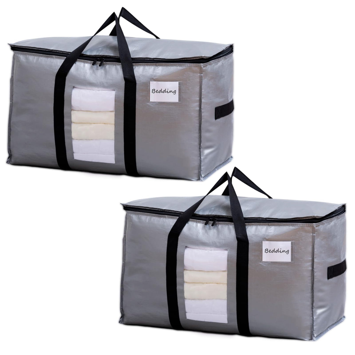 TAILI 4 Pack Blue Extra Large Moving Bags,Storage Bags with Visible Window