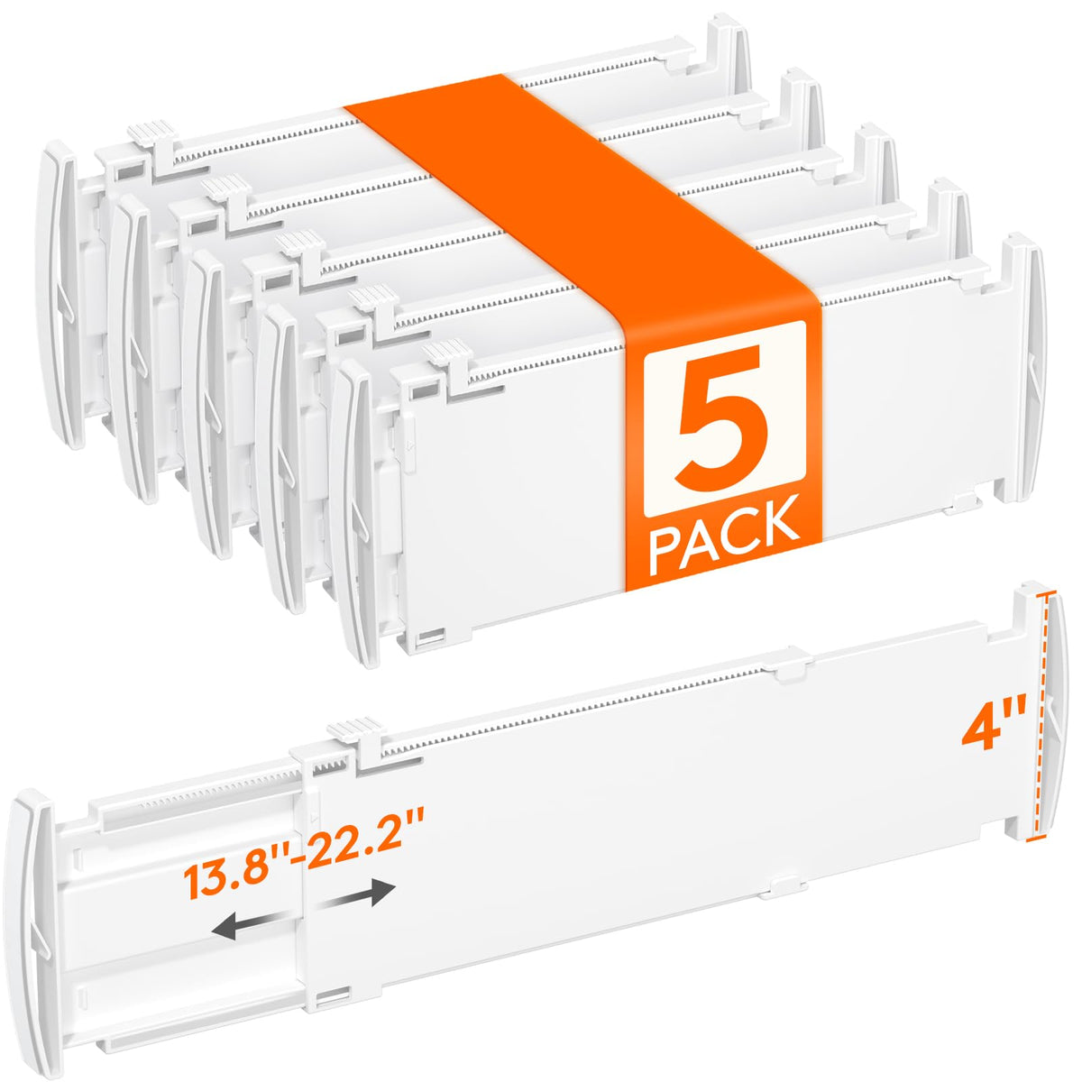 Lifewit 12 Pack 4" High Drawer Dividers, Adjustable Drawer Organizer Clothes