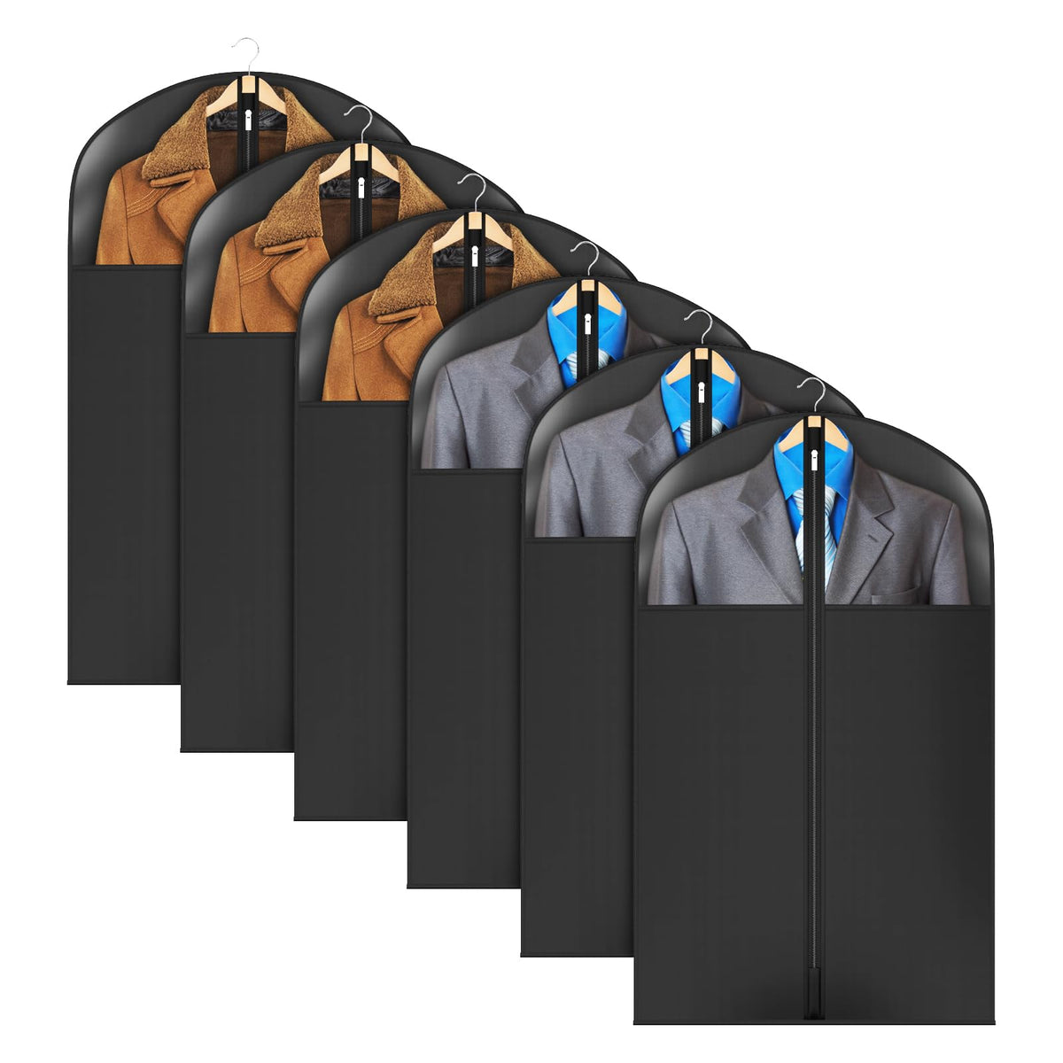 Univivi Garment Bag Suit Bag for Storage and Travel, 43 Inch, Set of 5