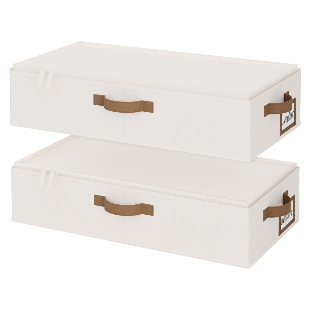 StorageWorks 6 Inch Low Profile Under Bed Clothes Storage Bins with Lids