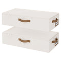 StorageWorks 6 Inch Low Profile Under Bed Clothes Storage Bins with Lids