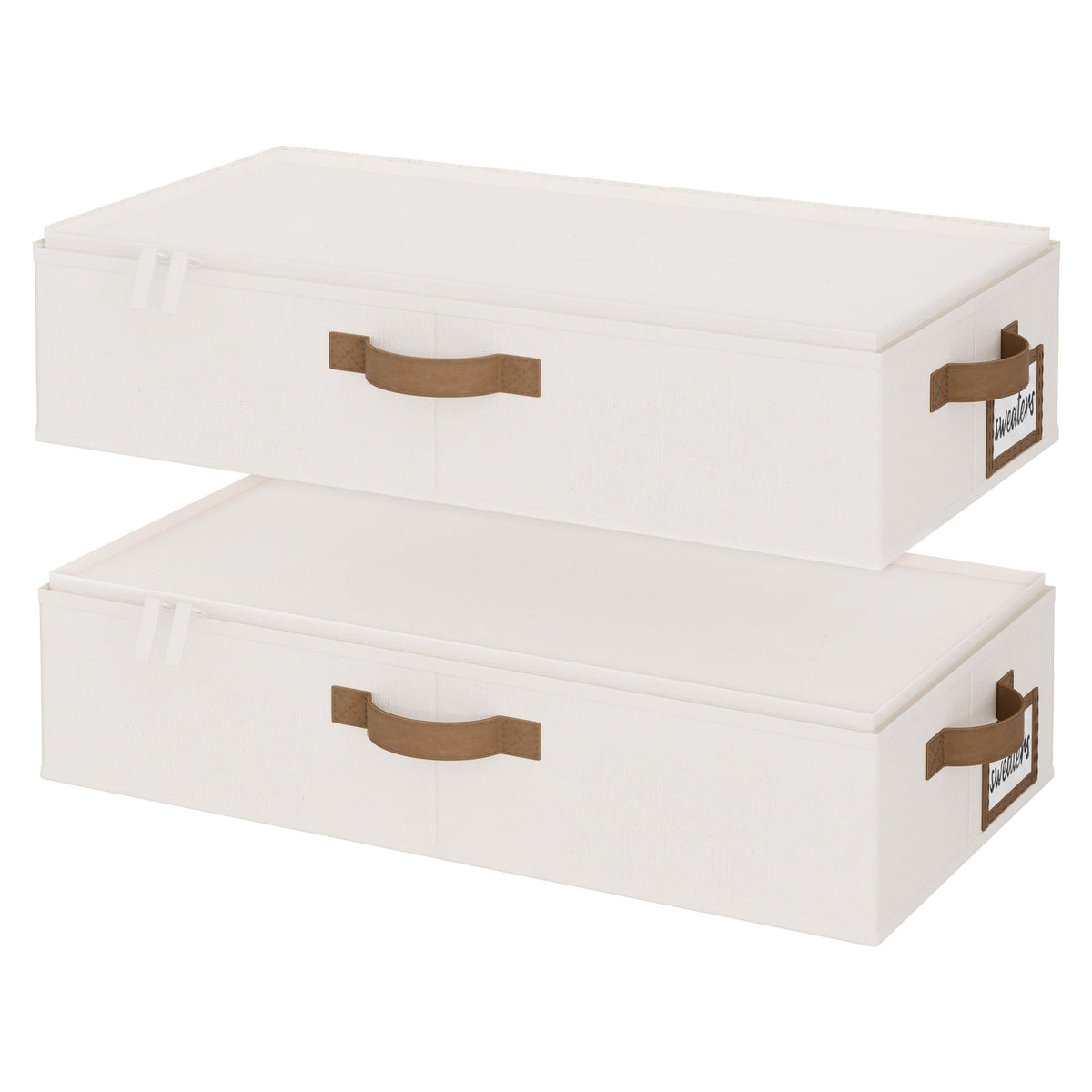 StorageWorks 6 Inch Low Profile Under Bed Clothes Storage Bins with Lids