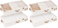 StorageWorks 6 Inch Low Profile Under Bed Storage Containers with Clear Lid