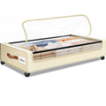 Under Bed Storage with Wheels 2Pack Storage Containers with Clear Window