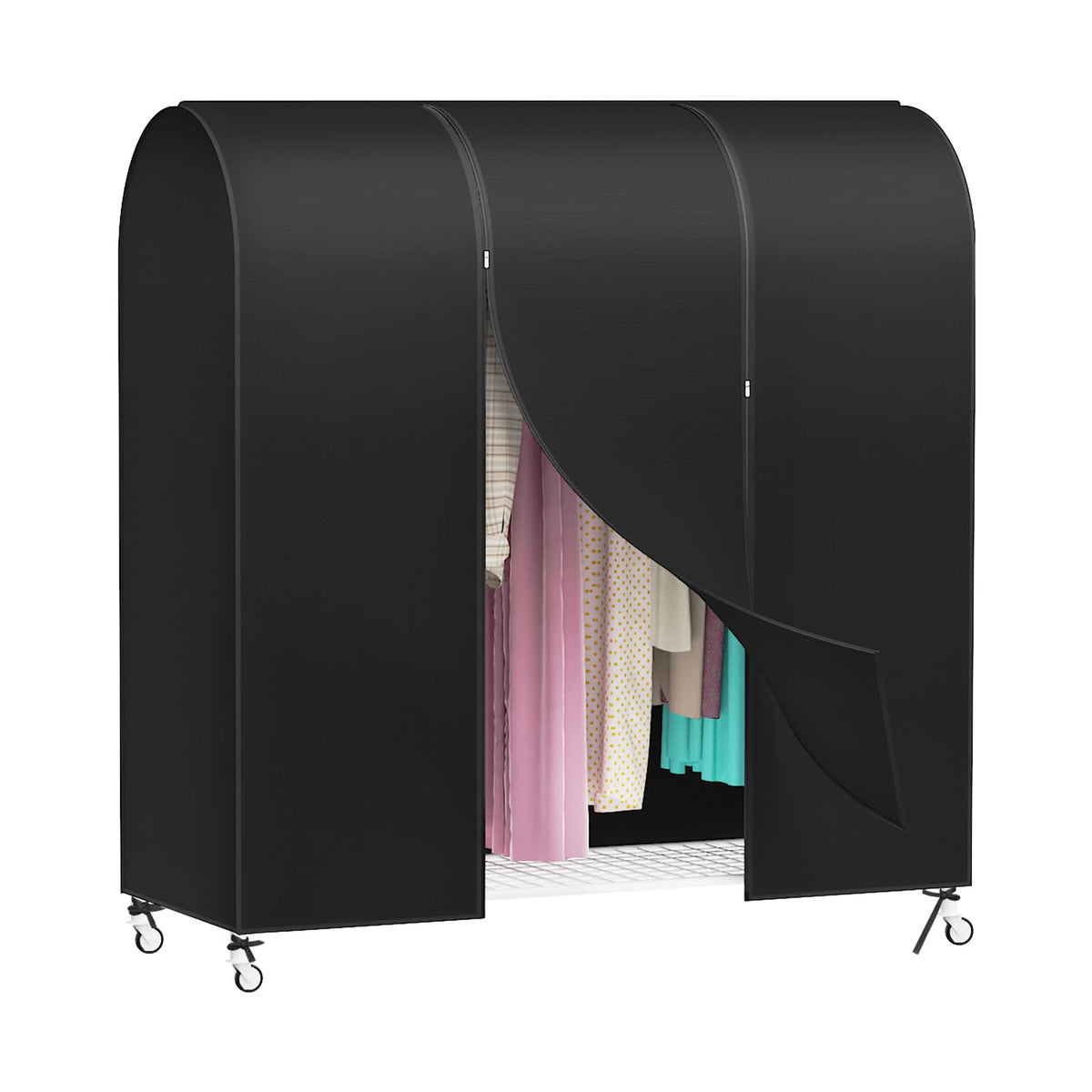 Zilink Clear Garment Rack Cover Transparent Clothes Rack Cover 50 in