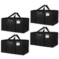 Moving Bags Extra Large 8 Pack - Heavy Duty Storage Totes with Wrap-Around Handles & Reinforced Zippers - Foldable Moving Box Alternative, Water-Resistant for Dorm, Closet & Under Bed Storage (Clear)
