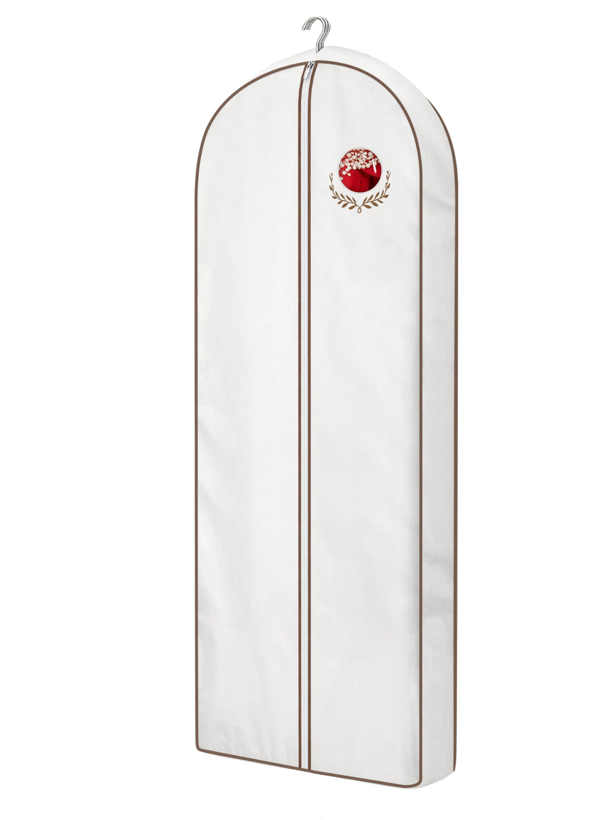 MISSLO 60" Cotton Garment Bag for Long Dress Breathable Fur Coat Storage Bag Women Dress Cover Luxury Garment Bags for Hanging Clothes Travel for Fur Coat, Jacket, Gown, Suit