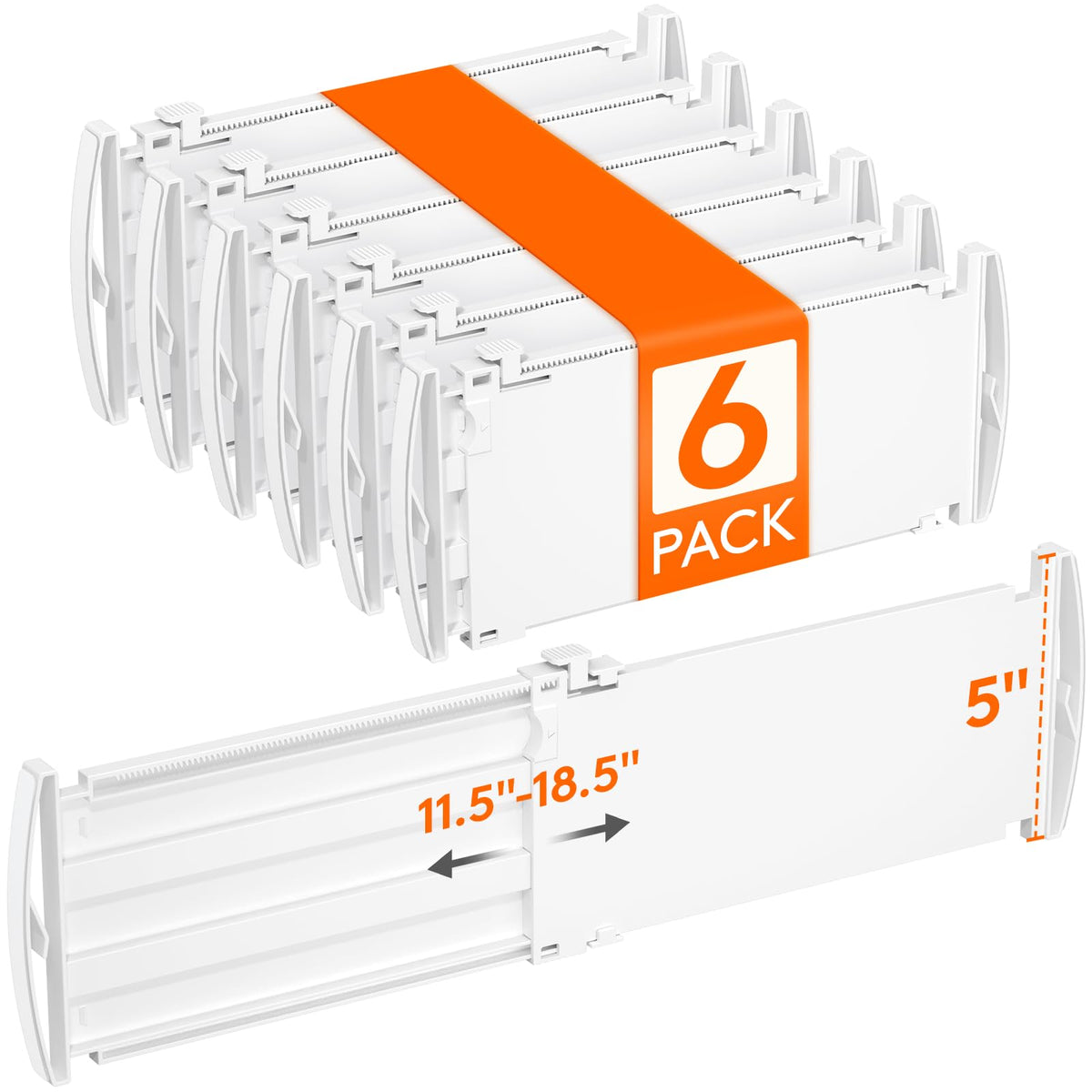 Lifewit 12 Pack 4" High Drawer Dividers, Adjustable Drawer Organizer Clothes