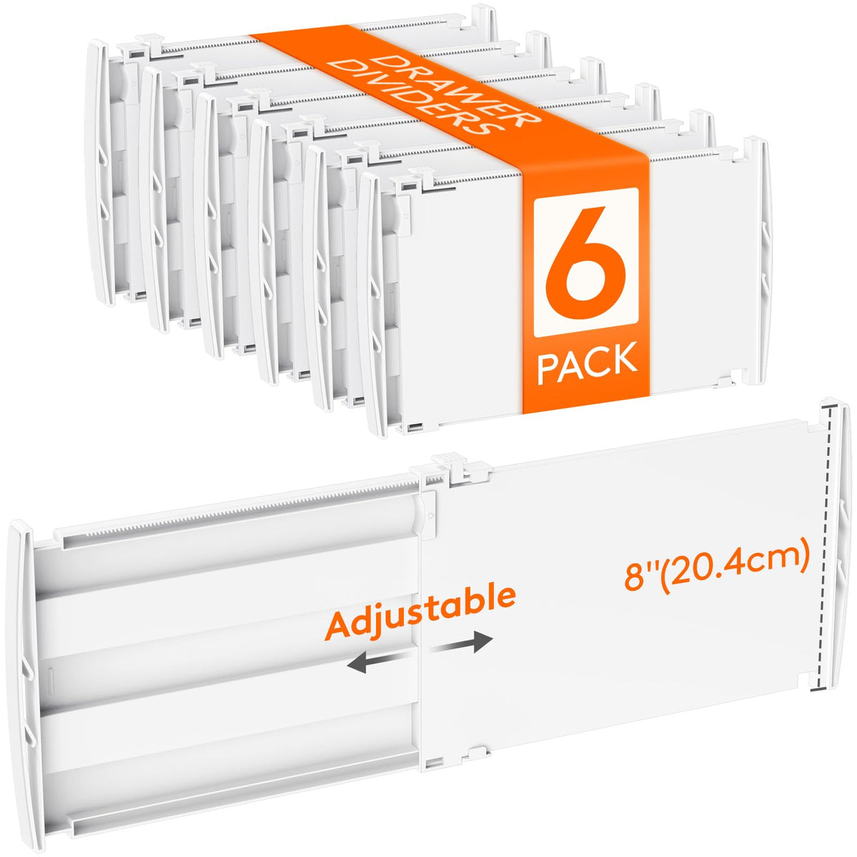 Lifewit 5" Tall Drawer Dividers, Adjustable Deep Drawer Organizer Clothes