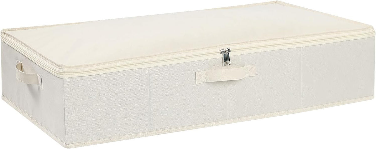 Underbed Storage Organizers,Beige,1 Pack,23.6x11.8x5.9 Inch