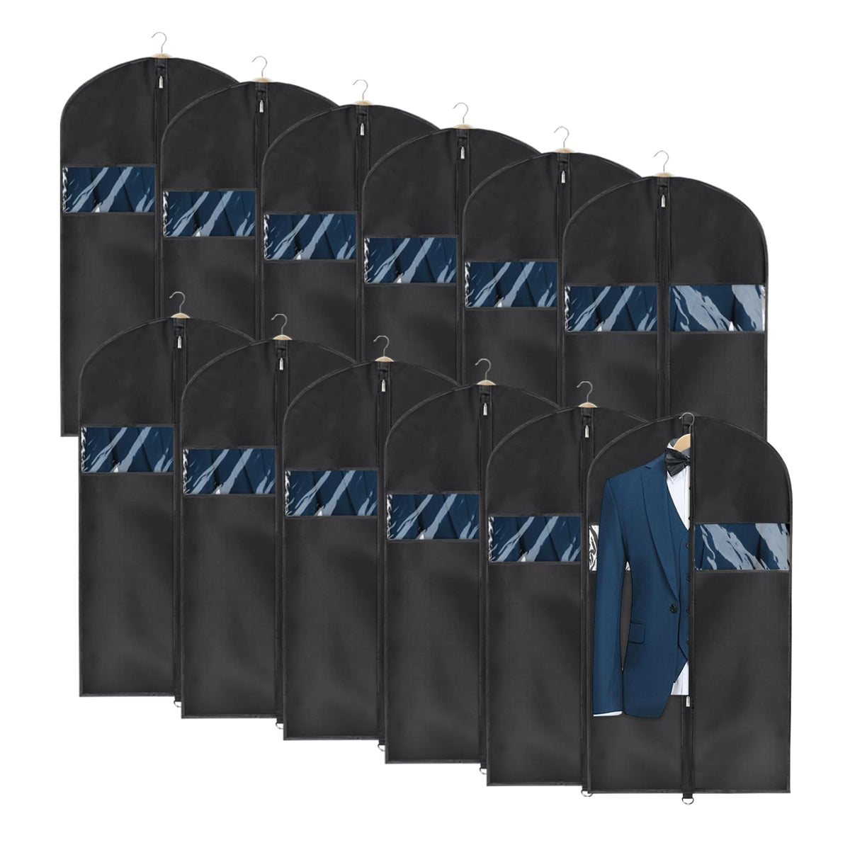 Univivi Garment Bag Suit Bag for Storage and Travel, 43 Inch, Set of 5