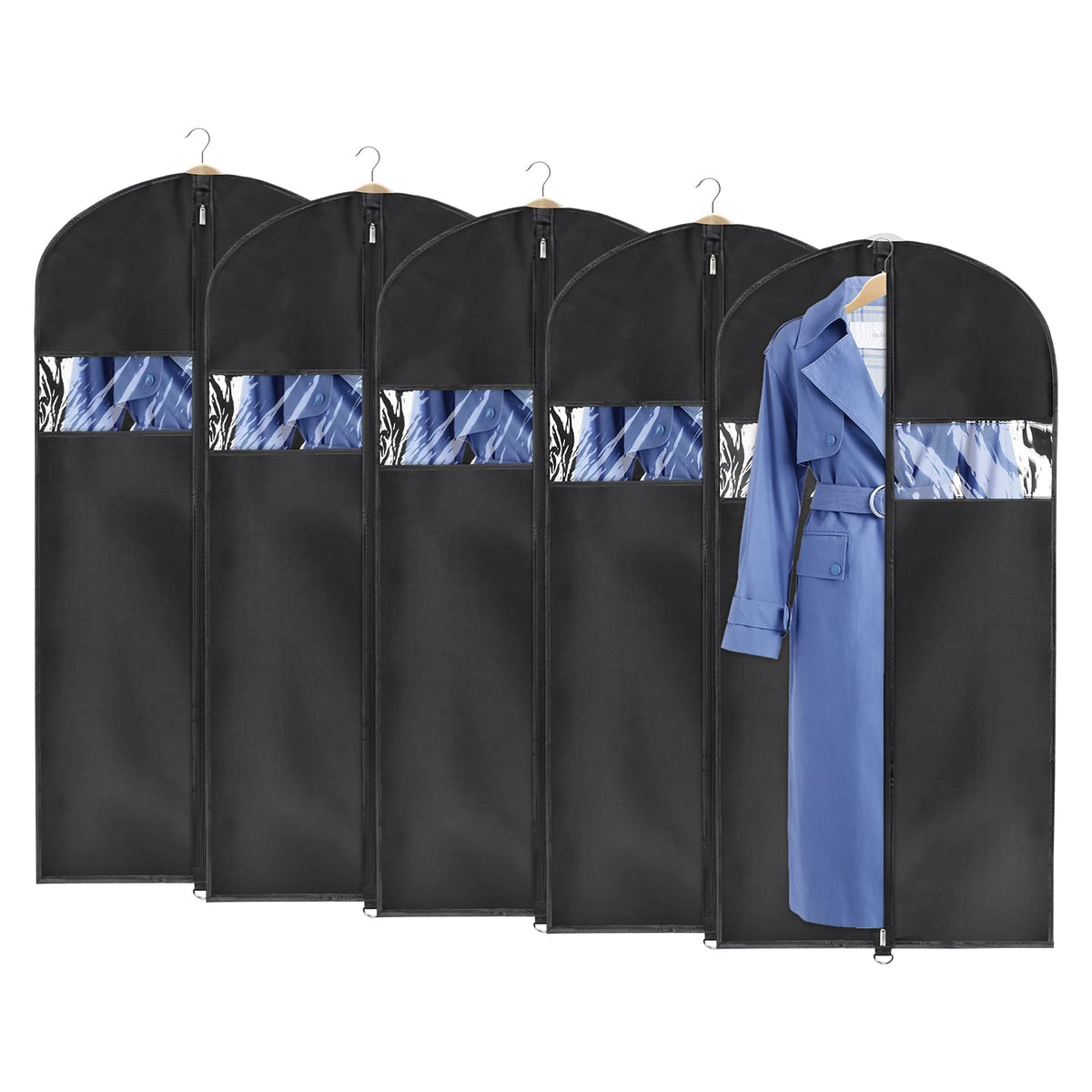 Univivi Garment Bag Suit Bag for Storage and Travel, 43 Inch, Set of 5