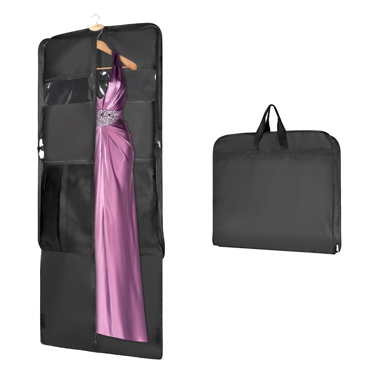 Univivi Garment Bag Suit Bag for Storage and Travel, 43 Inch, Set of 5
