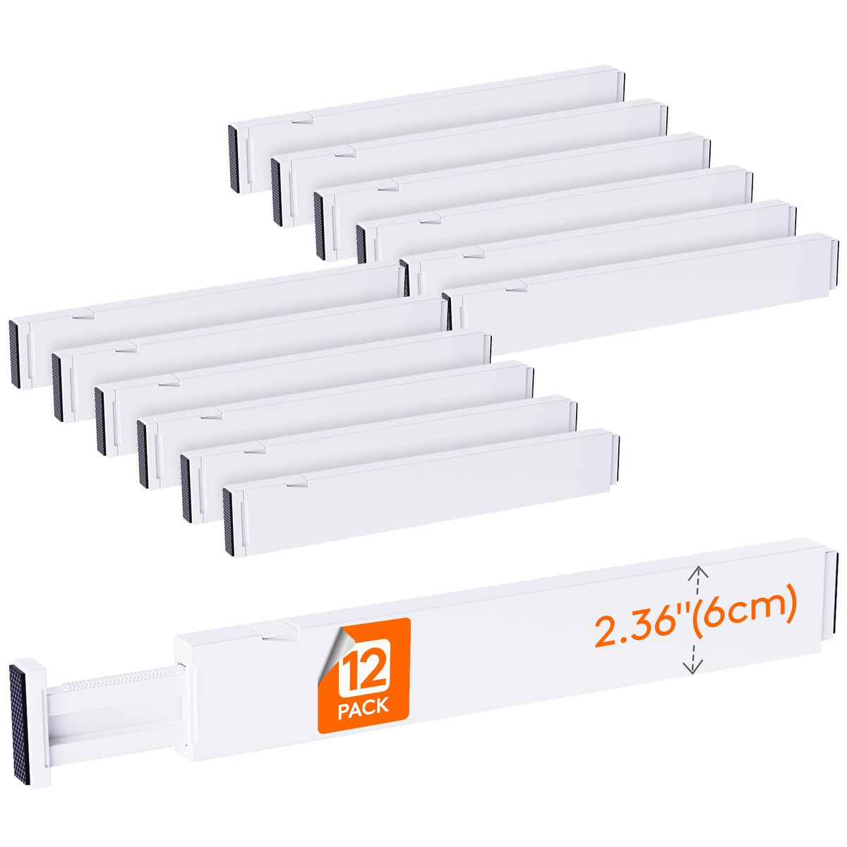 Lifewit 2.36" Upgrade Kitchen Drawer Dividers, Adjustable Drawer Organizer