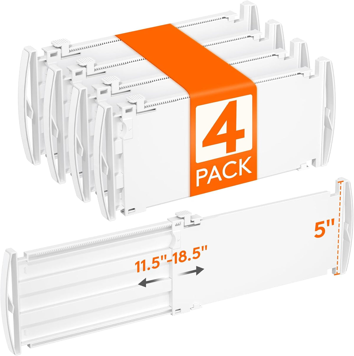 Lifewit 5" Tall Drawer Dividers, Adjustable Deep Drawer Organizer Clothes