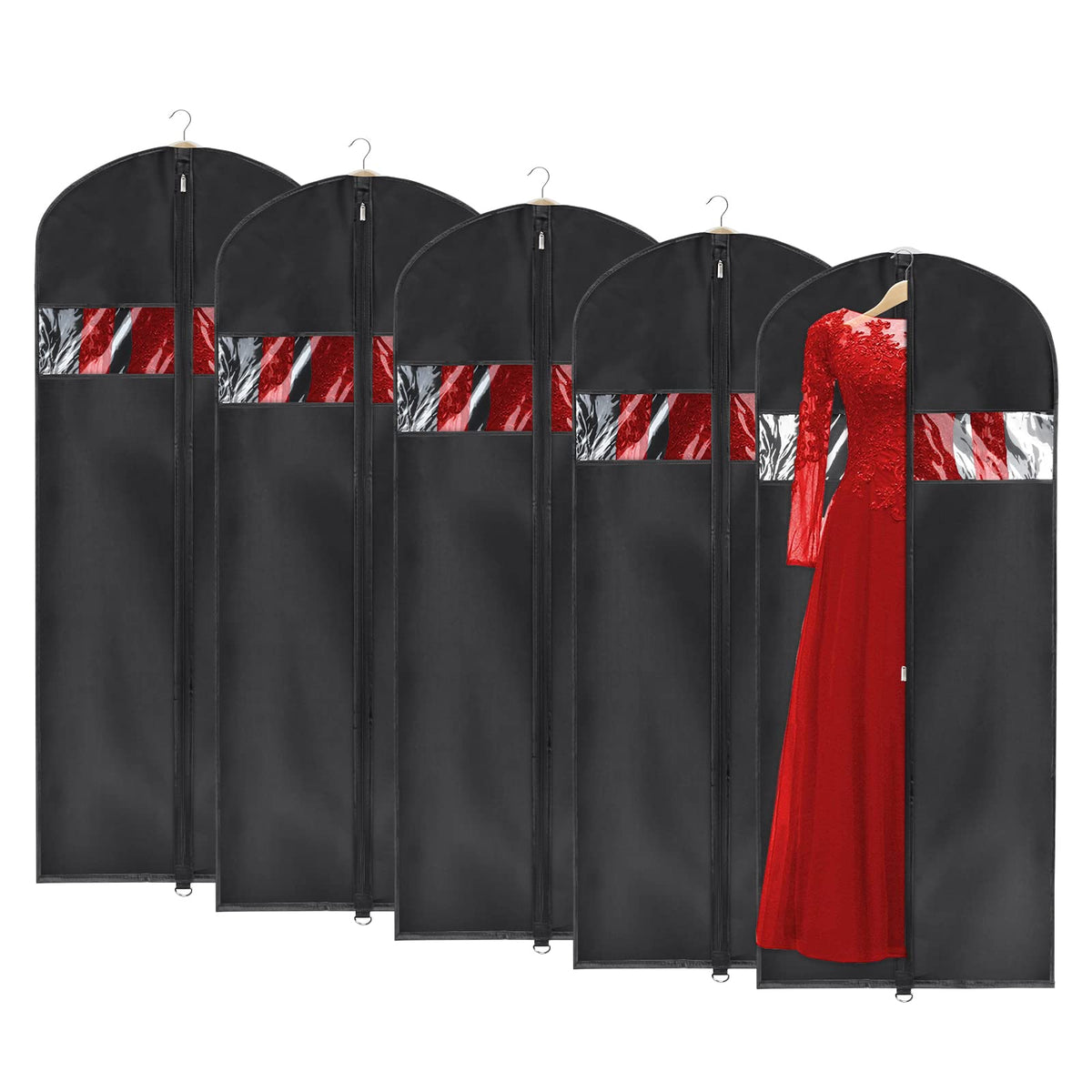 Univivi Garment Bag Suit Bag for Storage and Travel, 43 Inch, Set of 5