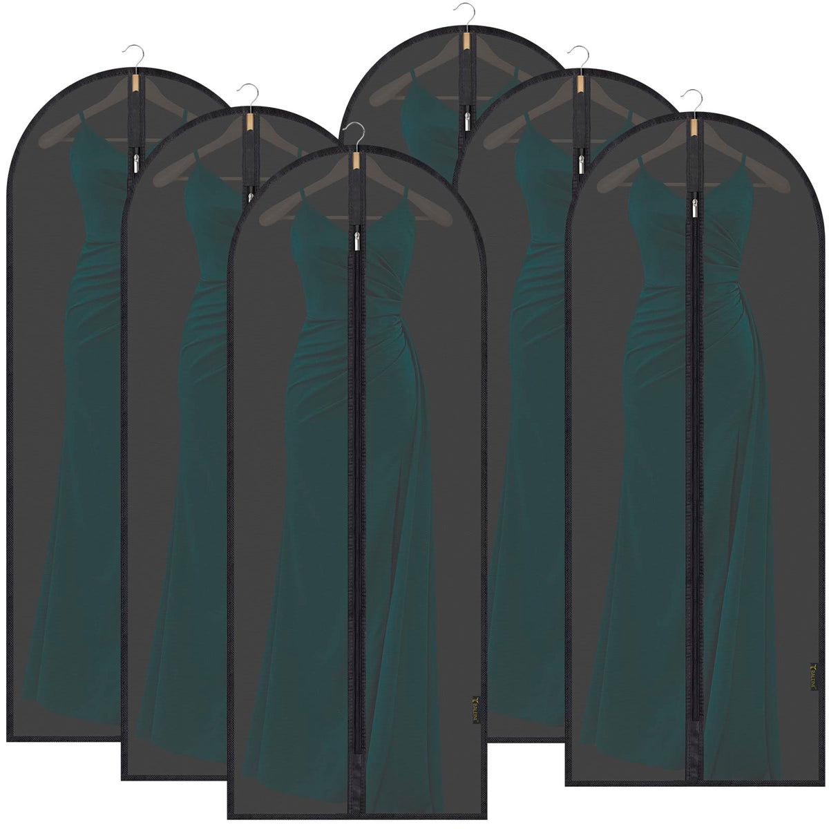 BALEINE 2PK Clear Garment Bags for Hanging Clothes, 40" Dress Suit Bag