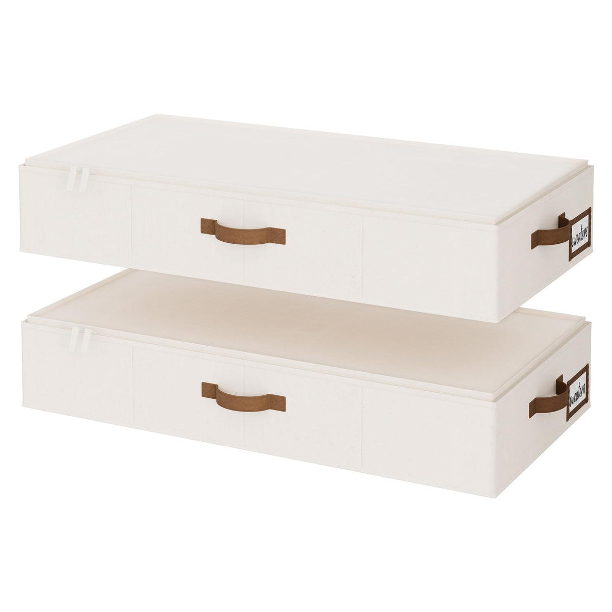 StorageWorks 6 Inch Low Profile Under Bed Clothes Storage Bins with Lids