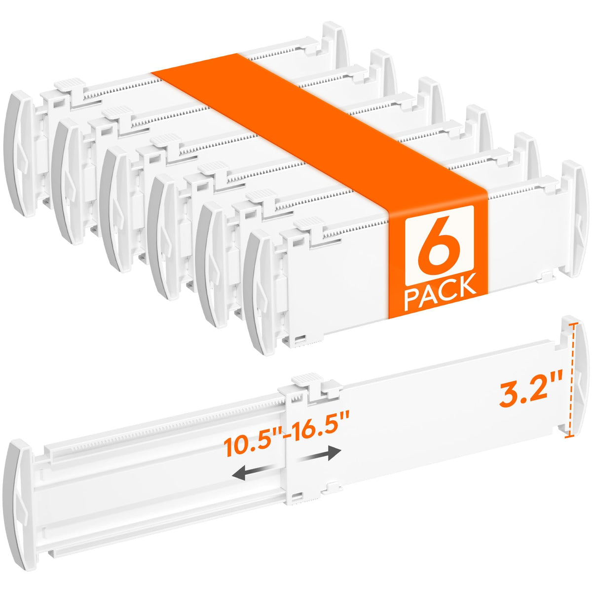 Lifewit 9 Pack 4" High Drawer Dividers, Adjustable Drawer Organizer Clothes