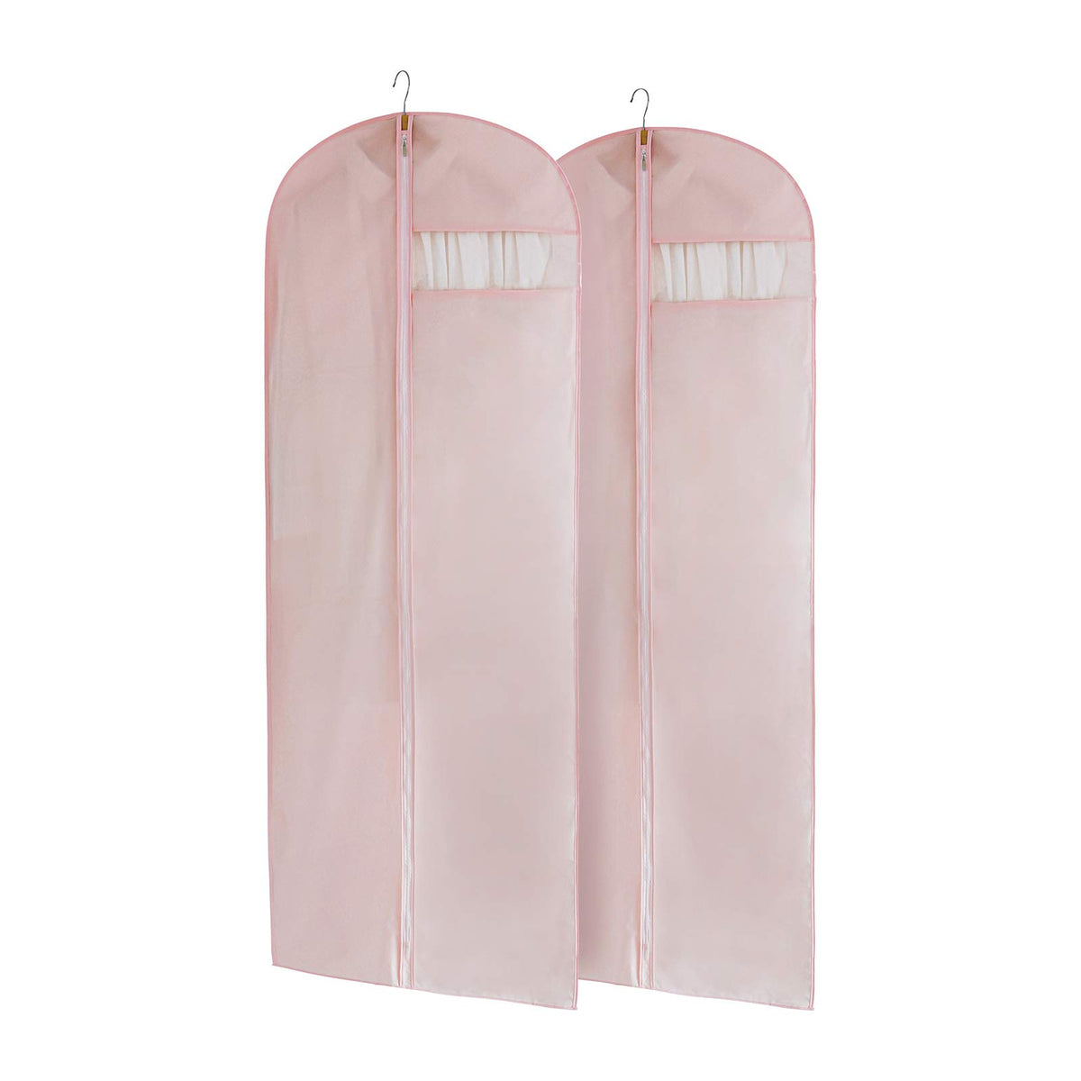 Dress Bags for Gowns Long, 65'' Long Dress Clear Garment Bag(Set of 2, 23.3'' X 65'')