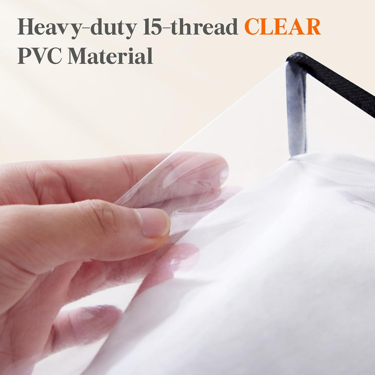 Lifewit 45L Clear Clothes Storage Bags,Plastic Foldable Blanket Storage Bag