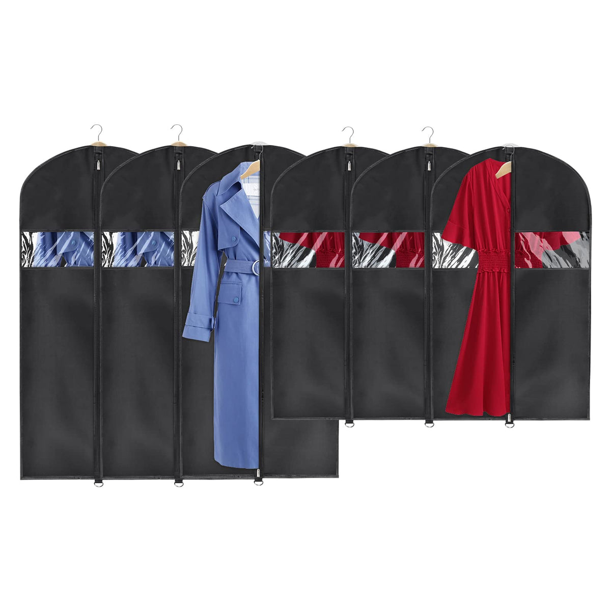 Univivi Garment Bag Suit Bag for Storage and Travel, 43 Inch, Set of 5