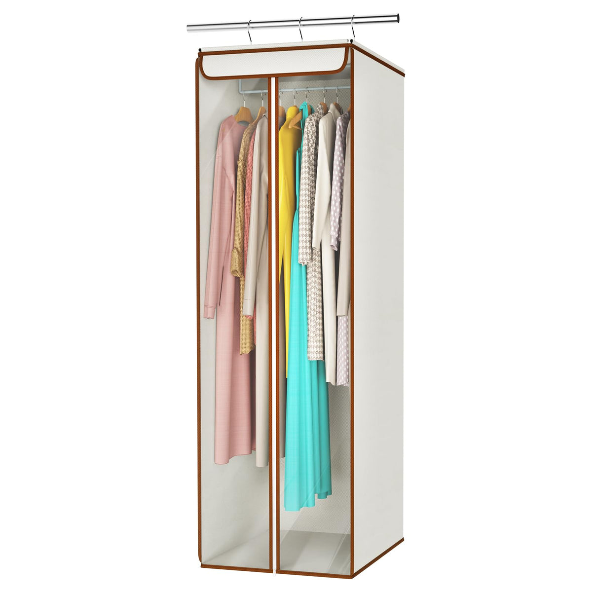 Univivi Garment Bags for Hanging Clothes, Cloth Bag 54 In, 2 PCS, Grey