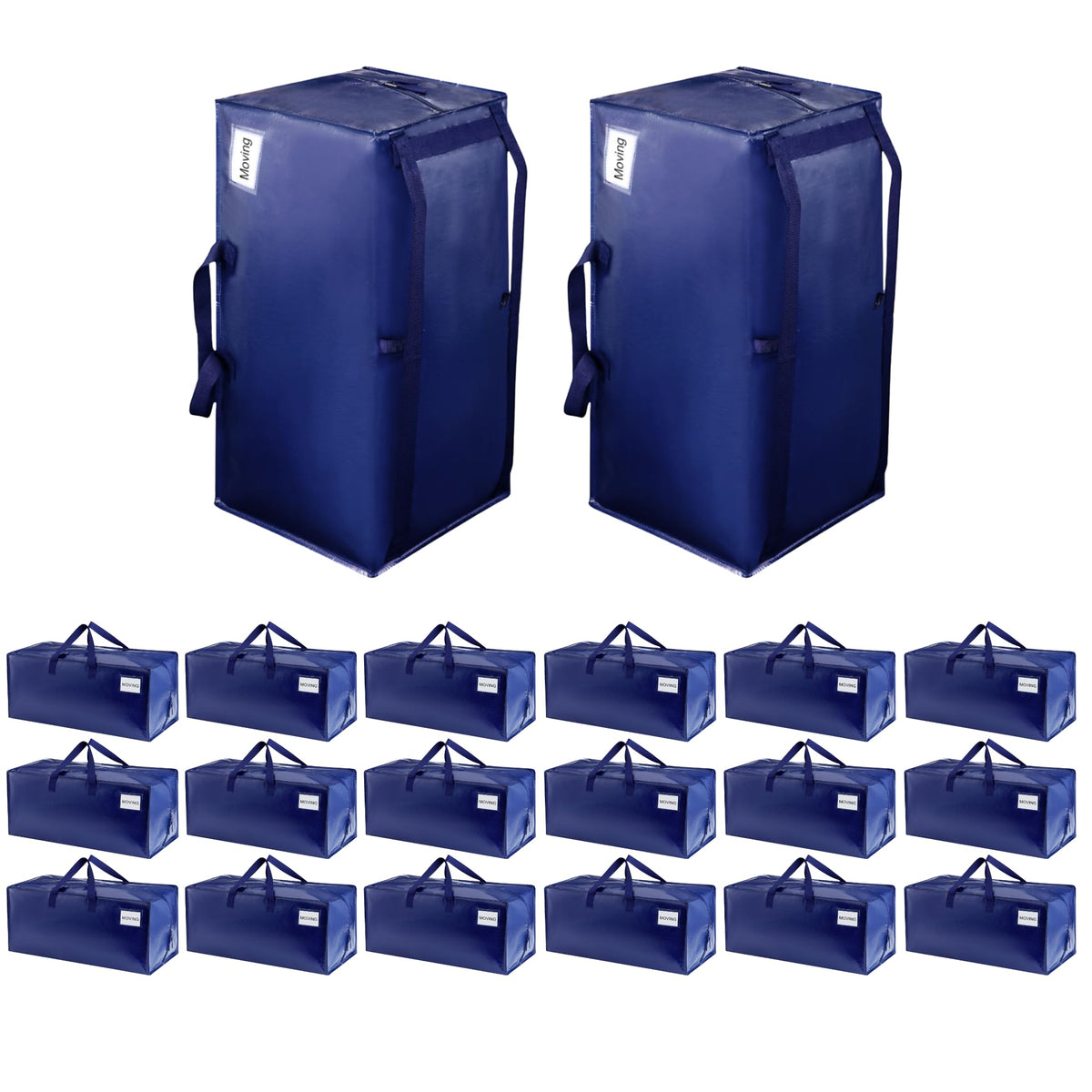 VENO 10 Pack Heavy Duty Moving Bags with Backpack Straps, Zippers & Handles, Extra Large Packing Bags for College Dorm Essentials, Moving Supplies Alternative to Cardboard Moving Boxes