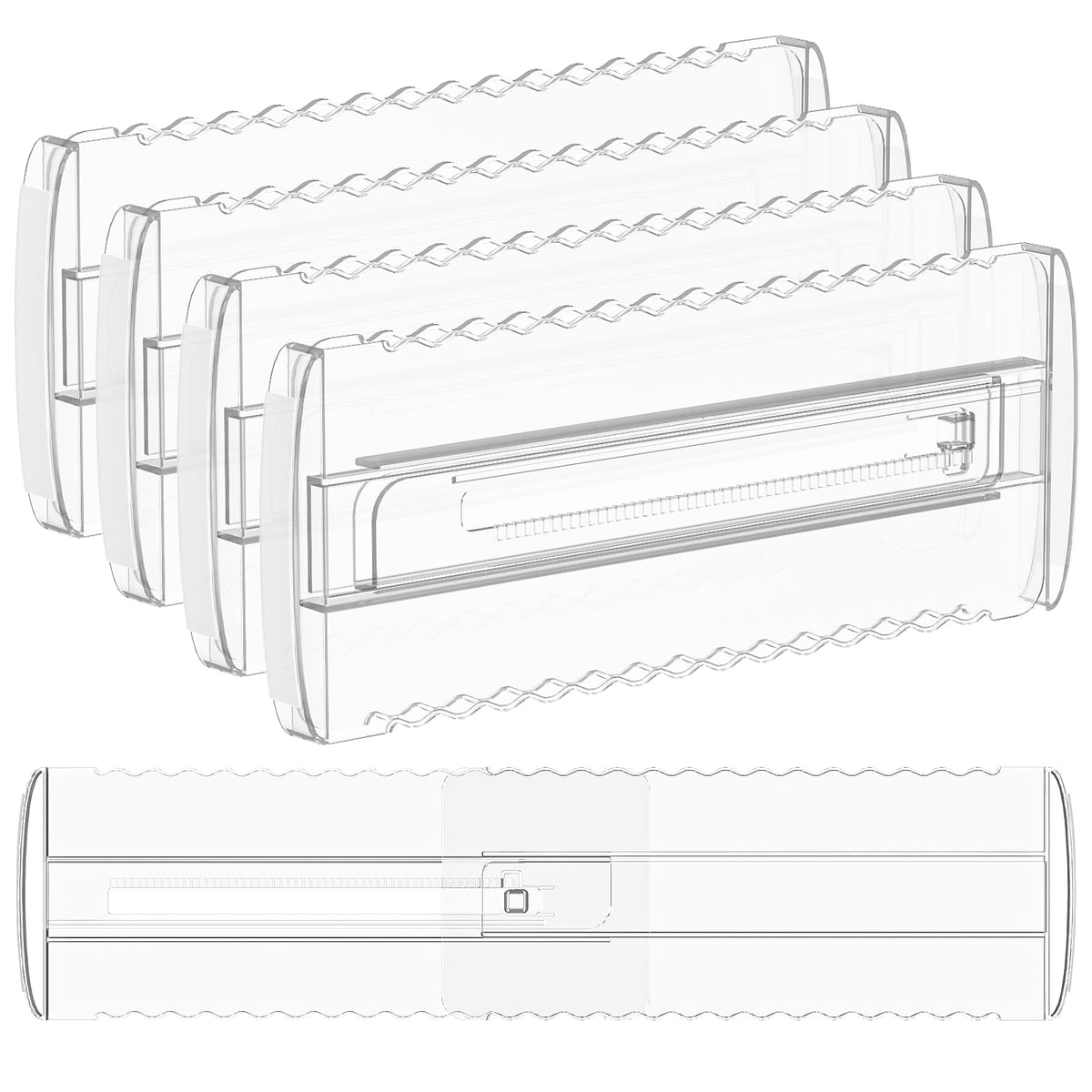 12 Pack 4" High Drawer Dividers for Clothes, 10.2"-16.5" Expandable