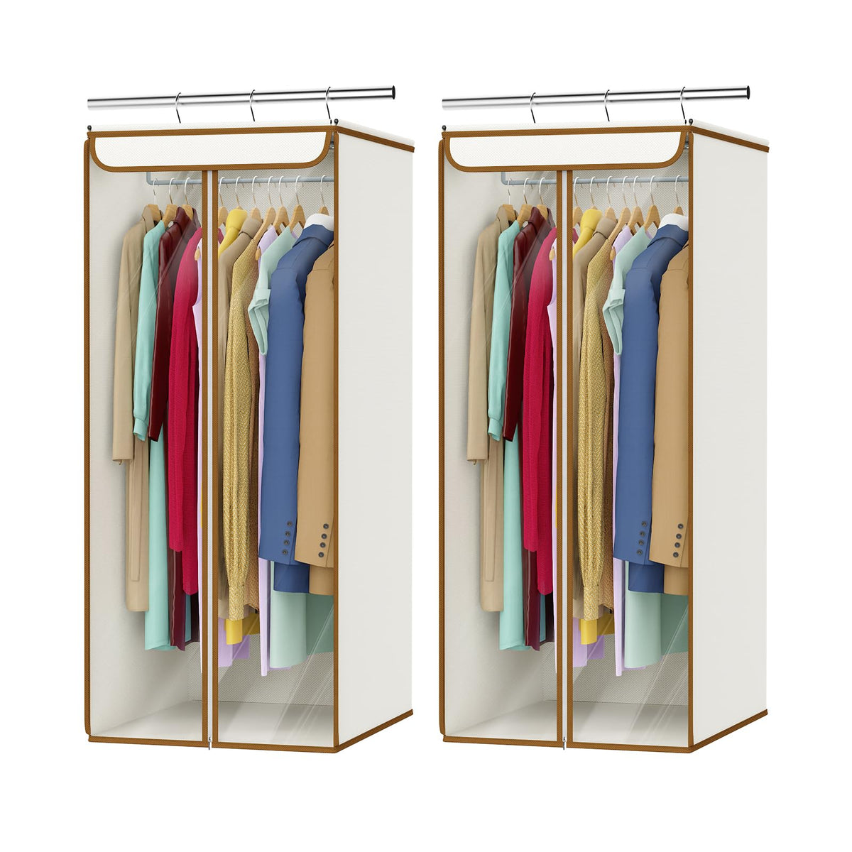 Univivi Garment Bags for Hanging Clothes, Cloth Bag 54 In, 1 PCS, Grey