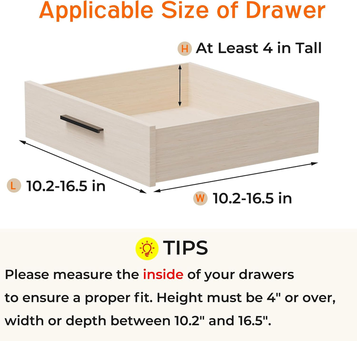 12 Pack 4" High Drawer Dividers for Clothes, 10.2"-16.5" Expandable