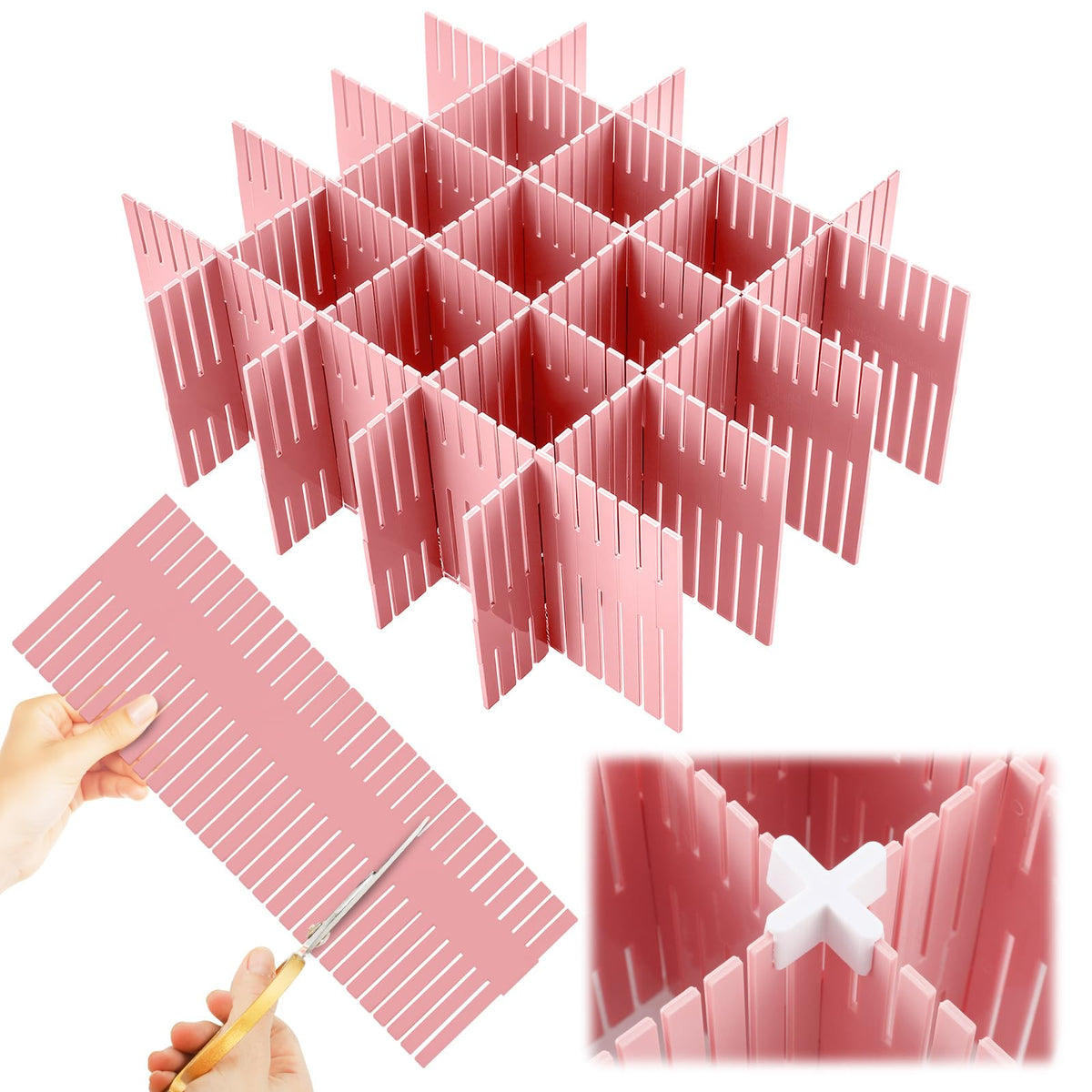 15 Pcs 5.12 Tall Drawer Divider Adjustable Drawer Organizer,White