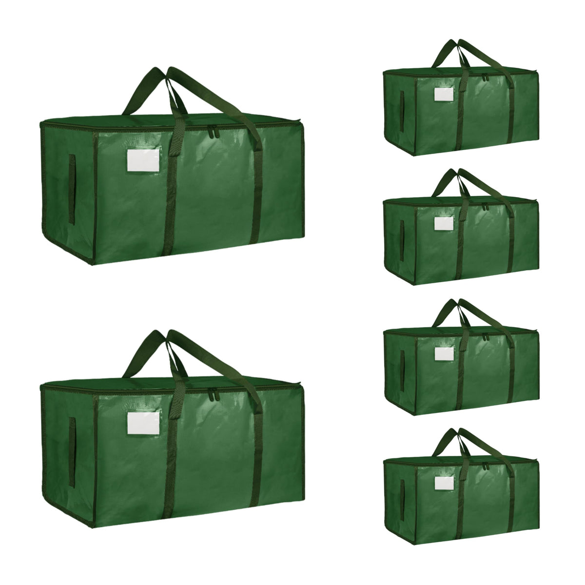 Moving Bags Extra Large 8 Pack - Heavy Duty Storage Totes with Wrap-Around Handles & Reinforced Zippers - Foldable Moving Box Alternative, Water-Resistant for Dorm, Closet & Under Bed Storage (Clear)