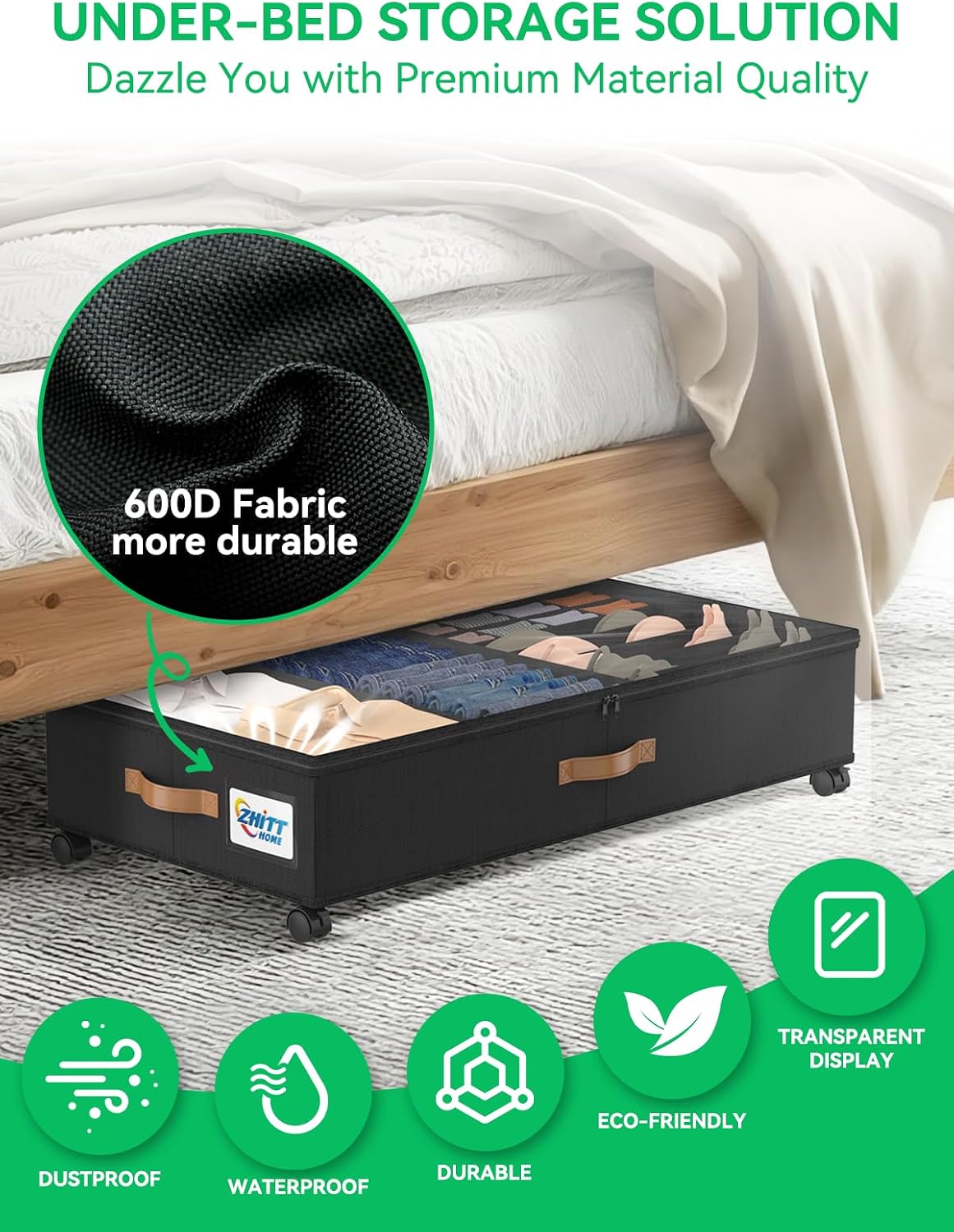Under Bed Storage with Wheels, Under the Bed Storage Containers Lids