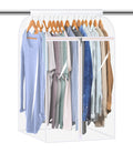 KEETDY 35" Hanging Garment Bags for Closet Storage Large Clear Garment Bags for Hanging Clothes Garment Rack Cover Coat Protector for Suit, Wardrobe, Bottom Enclosed