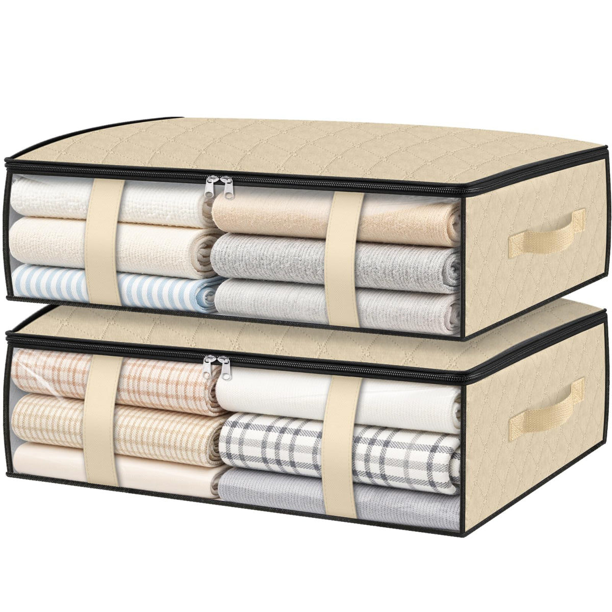 StorageRight Under Bed Storage Bags, 3 Pack, 40L, Gray