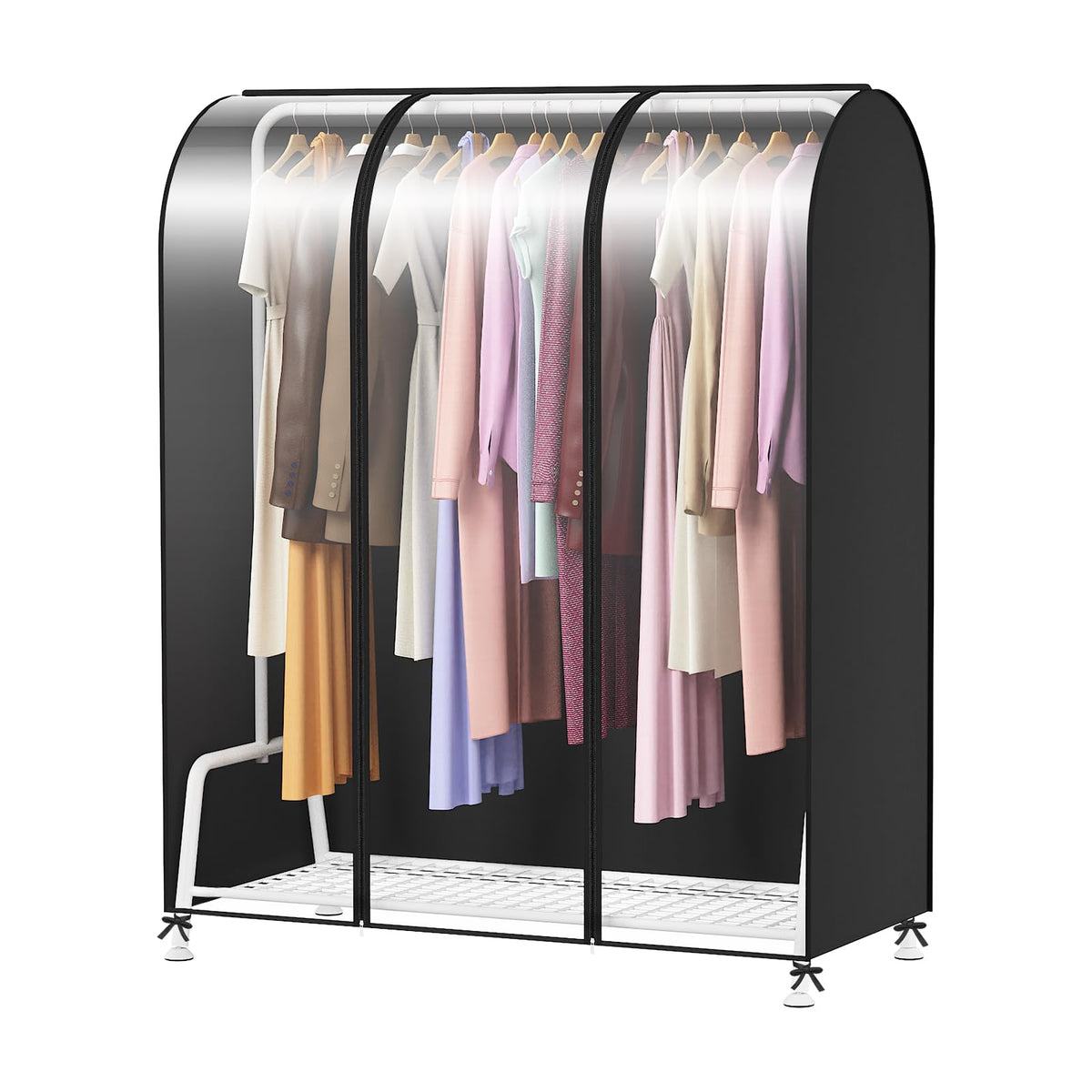 Zilink Clear Garment Rack Cover Transparent Clothes Rack Cover 50 in