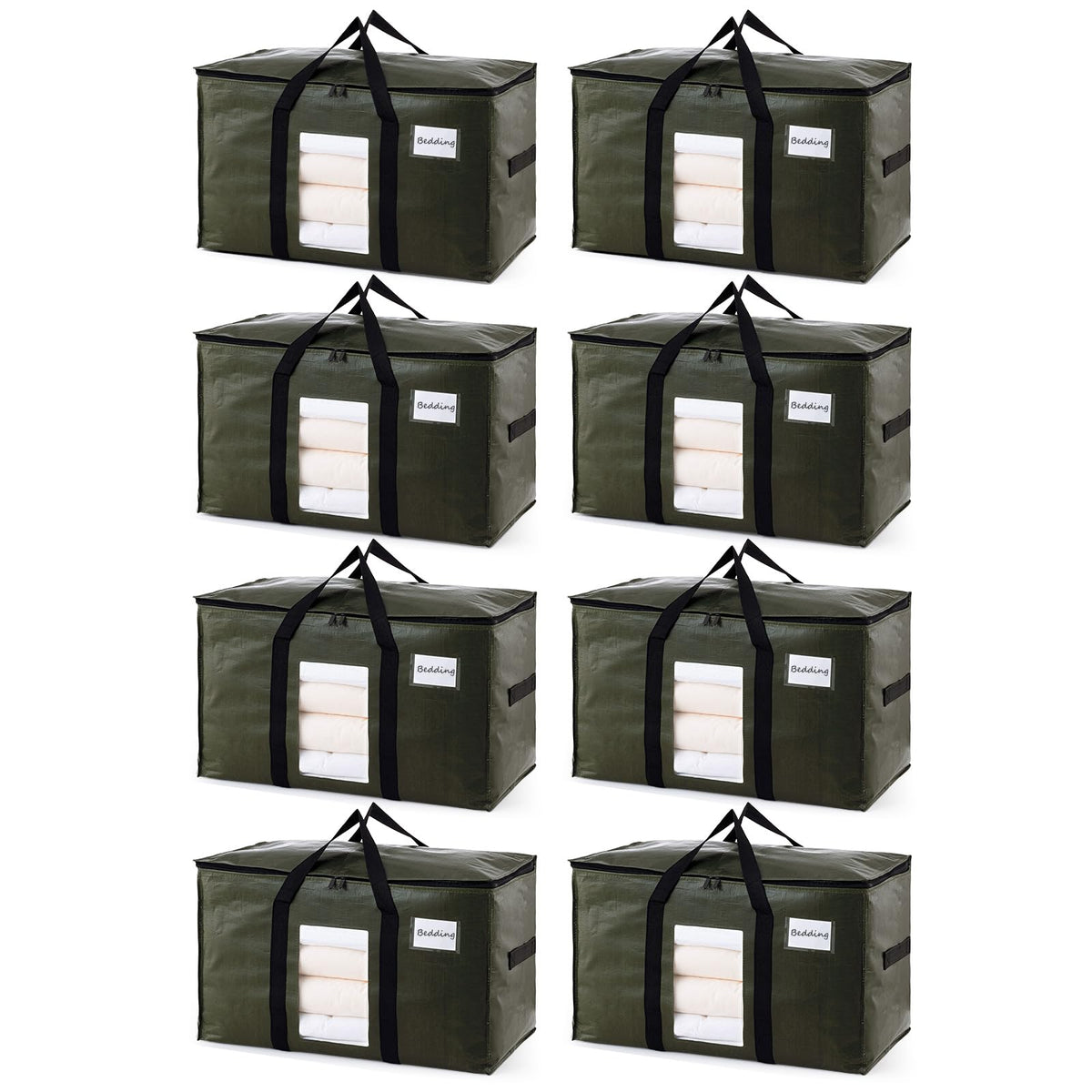 TAILI 4 Pack Blue Extra Large Moving Bags,Storage Bags with Visible Window