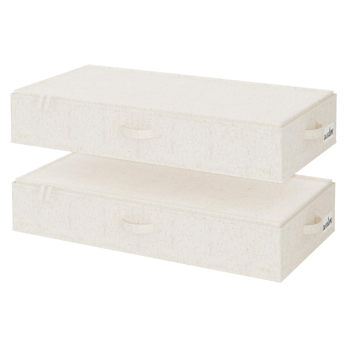 StorageWorks 6 Inch Low Profile Under Bed Clothes Storage Bins with Lids