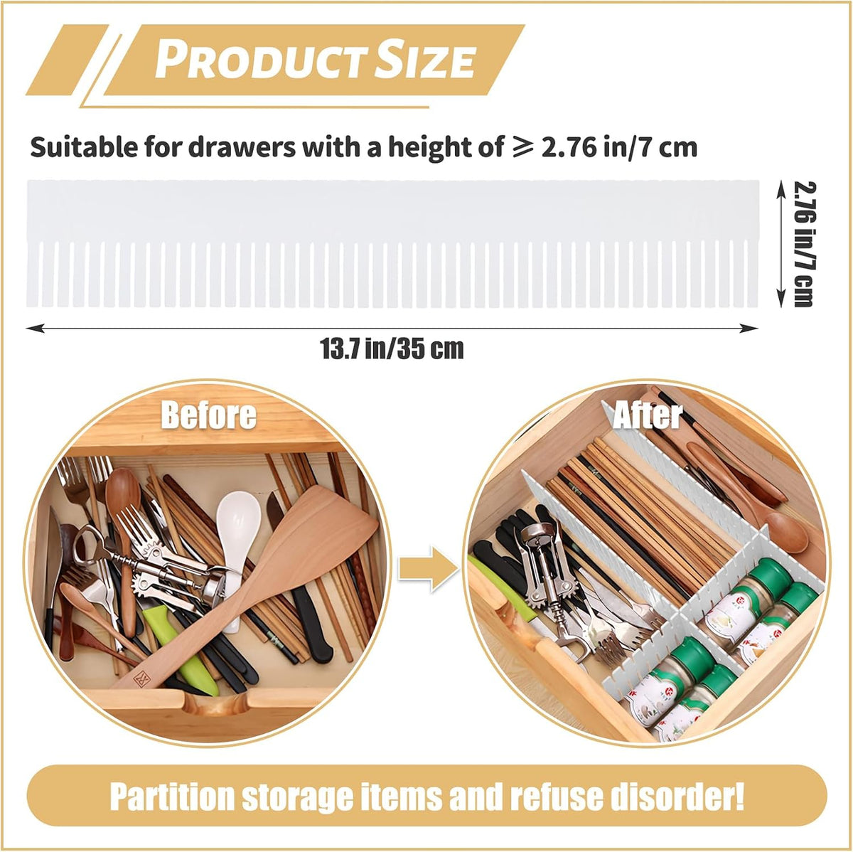 OJYUDD 12PCS DIY Plastic Grid Drawer Dividers,White Adjustable Sock Underwear Dresser Drawer Organizers Divider for Stationary Storage