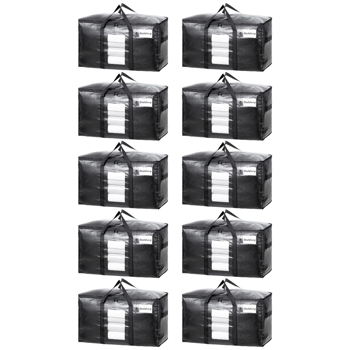 TAILI 4 Pack Blue Extra Large Moving Bags,Storage Bags with Visible Window